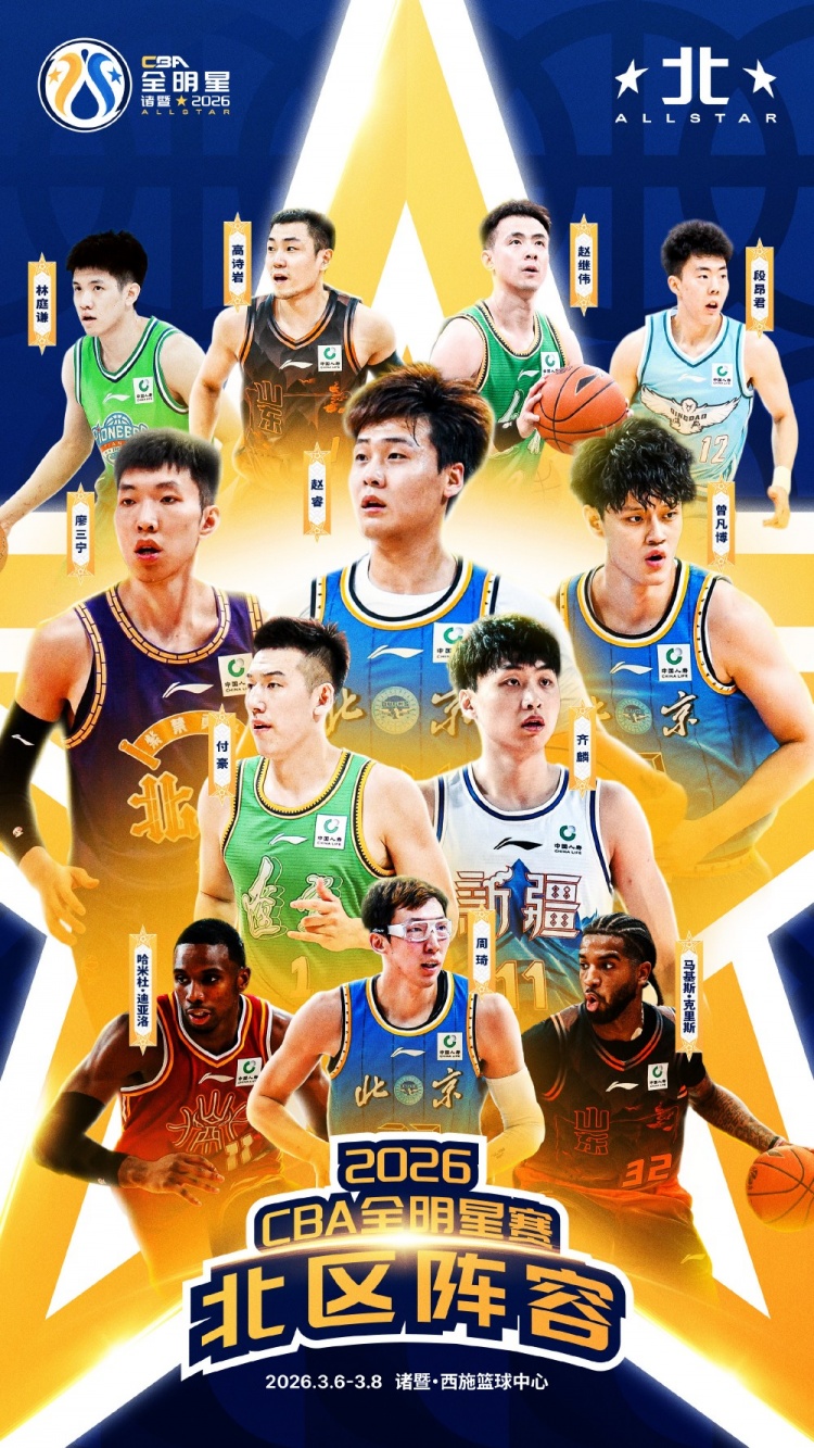 kaiyun 官网-CBA全明星正赛完整阵容：赵睿徐杰首发 胡明轩赵继伟徐昕周琦替补